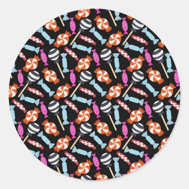 Candy pattern | Lollies pattern | lollipop 37 Classic Round Sticker (Front)