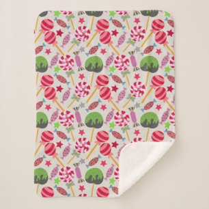 Candy pattern   Lollies pattern   lollipop 38 Sherpa Blanket