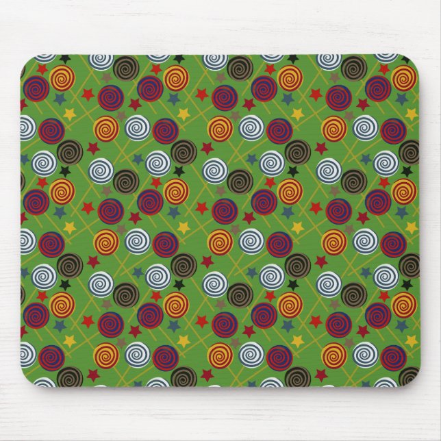 Candy pattern | Lollies pattern | lollipop 39 Mouse Pad (Front)
