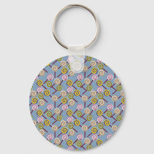 Candy pattern   Lollies pattern   lollipop 3 Key Ring
