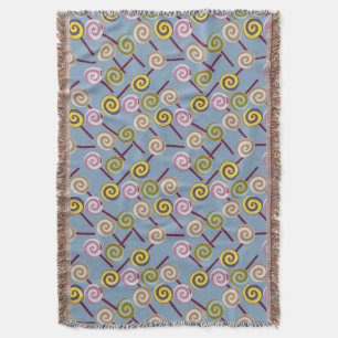 Candy pattern Lollies pattern lollipop 3 Throw Blanket