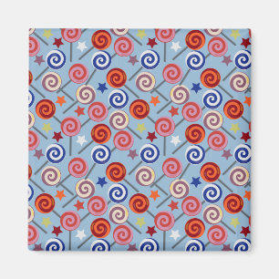 Candy pattern Lollies pattern lollipop 40 Magnet