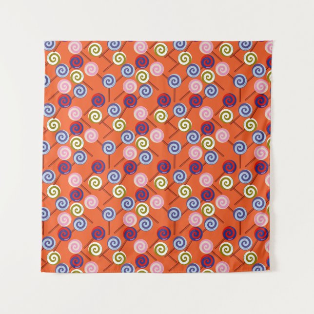Candy pattern | Lollies pattern | lollipop 42 Tapestry (Front)