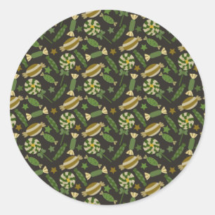 Candy pattern   Lollies pattern   lollipop 44 Classic Round Sticker