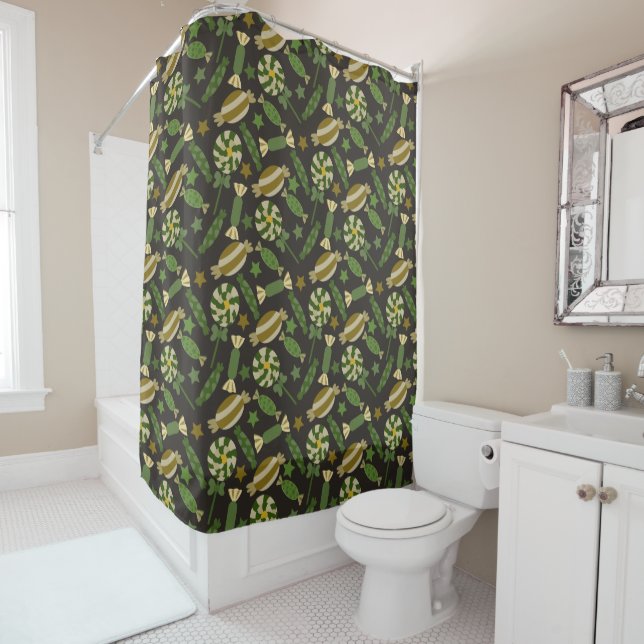 Candy pattern | Lollies pattern | lollipop 44 Shower Curtain (In Situ)