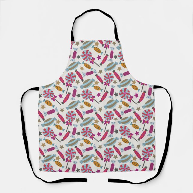 Candy pattern | Lollies pattern | lollipop 45 Apron (Front)