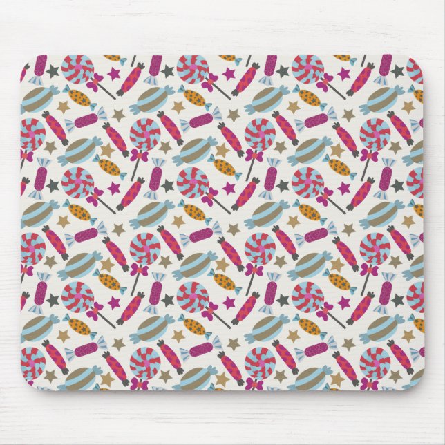 Candy pattern | Lollies pattern | lollipop 45 Mouse Pad (Front)