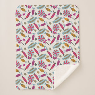 Candy pattern Lollies pattern lollipop 45 Sherpa Blanket