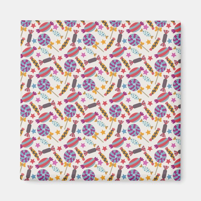 Candy pattern | Lollies pattern | lollipop 46 Magnet (Front)