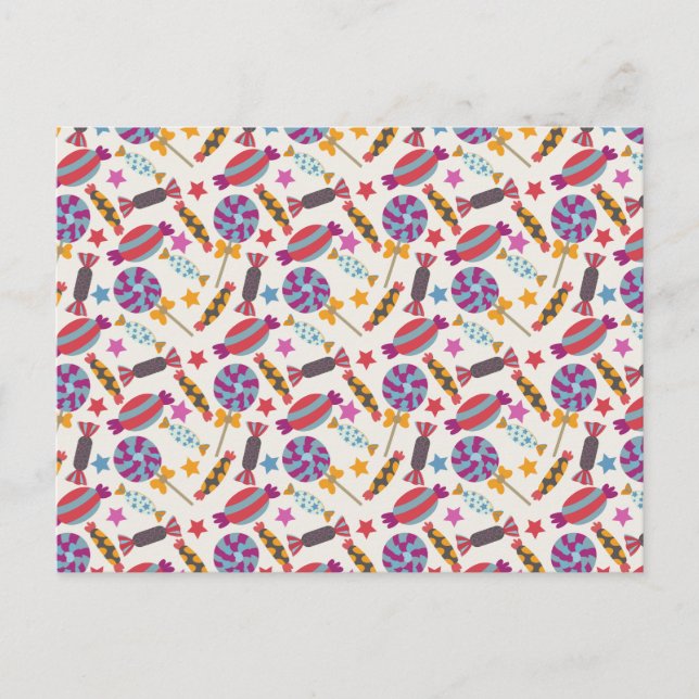 Candy pattern | Lollies pattern | lollipop 46 Postcard (Front)