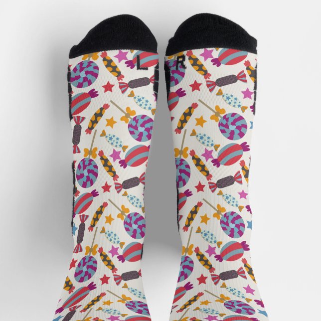 Candy pattern | Lollies pattern | lollipop 46 Squa Socks (Top)