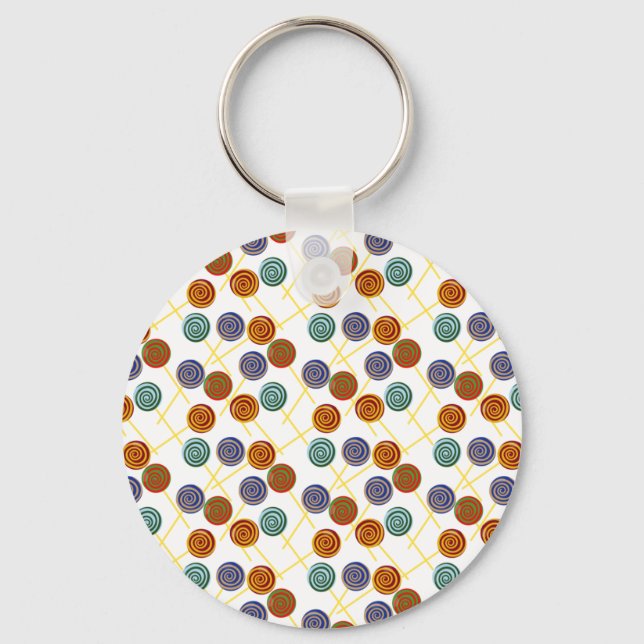Candy pattern | Lollies pattern | lollipop 47 Key Ring (Front)