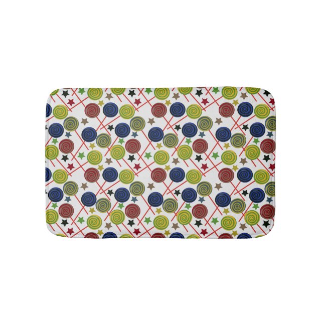 Candy pattern | Lollies pattern | lollipop 48 Bath Mat (Front)