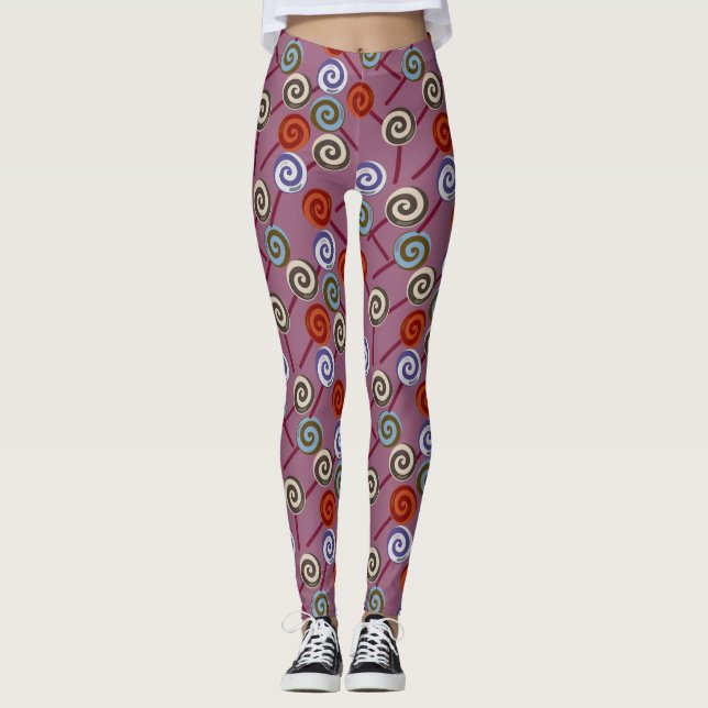 Candy pattern | Lollies pattern | lollipop 49 Leggings (Front)