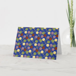 Candy pattern Lollies pattern lollipop 4 Card