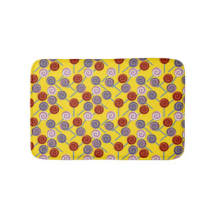 Candy pattern Lollies pattern lollipop 50 Bath Mat