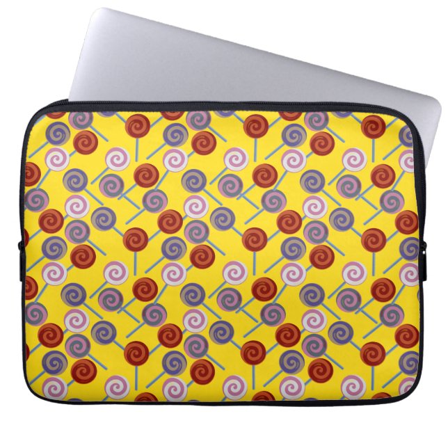 Candy pattern | Lollies pattern | lollipop 50 Laptop Sleeve (Front)