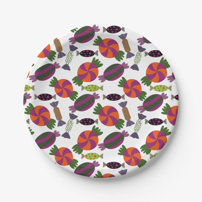 Candy pattern | Lollies pattern | lollipop 51 Paper Plate (Front)