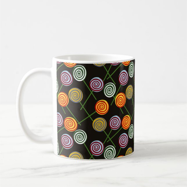 Candy pattern | Lollies pattern | lollipop 52 Coffee Mug (Left)