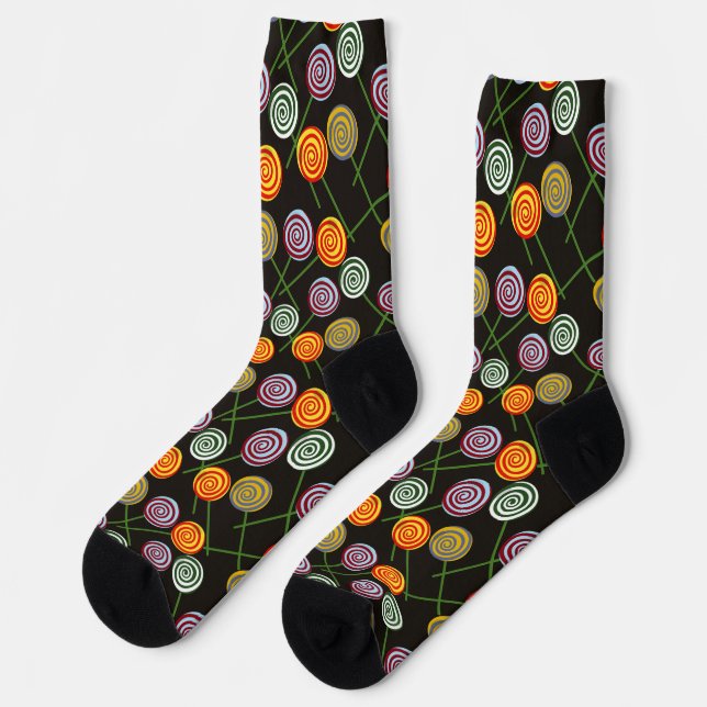Candy pattern | Lollies pattern | lollipop 52 Faux Socks (Left)