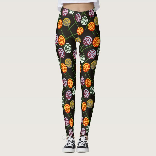 Candy pattern | Lollies pattern | lollipop 52 Leggings (Front)
