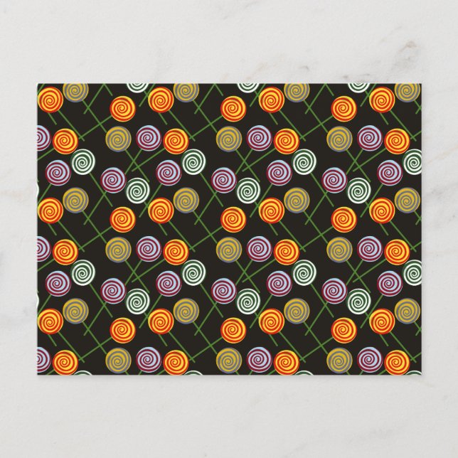Candy pattern | Lollies pattern | lollipop 52 Postcard (Front)