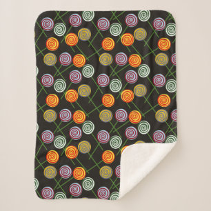 Candy pattern Lollies pattern lollipop 52 Sherpa Blanket