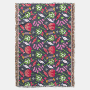Candy pattern Lollies pattern lollipop 53 Throw Blanket