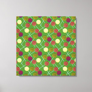 Candy pattern   Lollies pattern   lollipop 58 Canvas Print