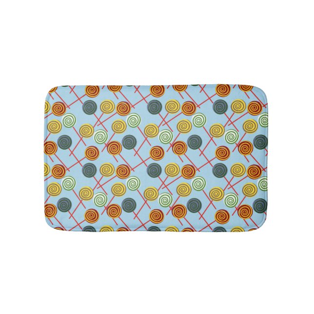 Candy pattern | Lollies pattern | lollipop 5 Bath Mat (Front)