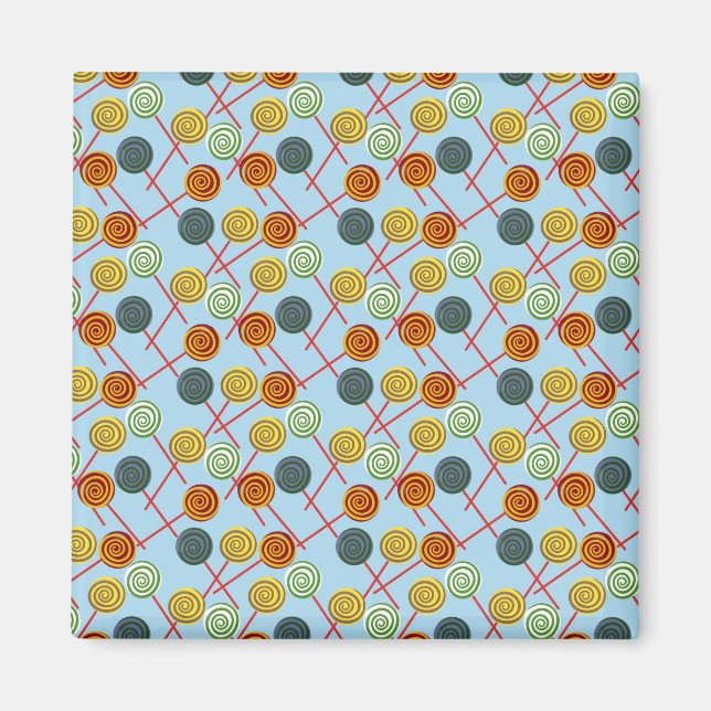 Candy pattern | Lollies pattern | lollipop 5 Magnet (Front)