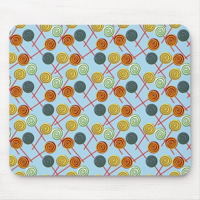 Candy pattern | Lollies pattern | lollipop 5 Mouse Pad (Front)
