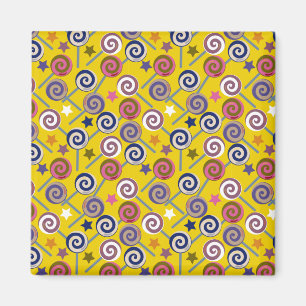 Candy pattern   Lollies pattern   lollipop 60 Magnet