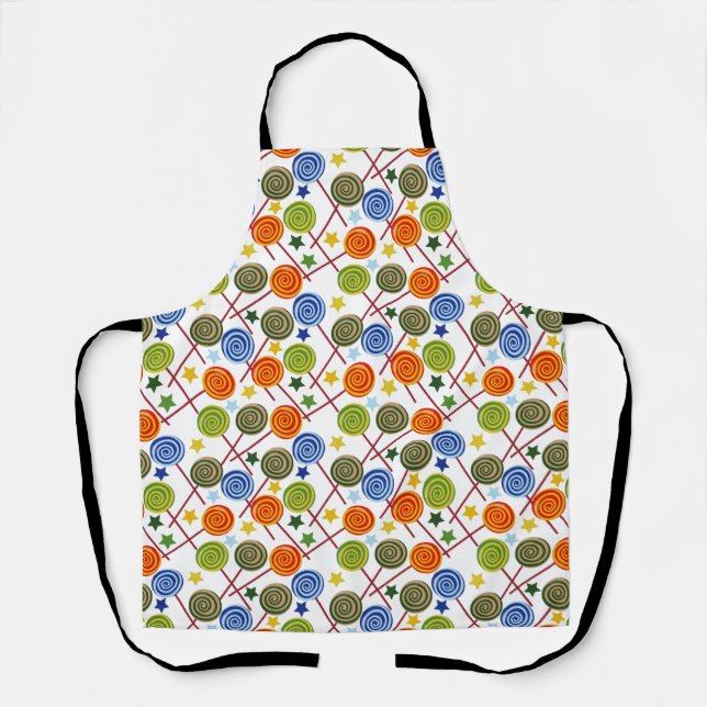 Candy pattern | Lollies pattern | lollipop 61 Apron (Front)
