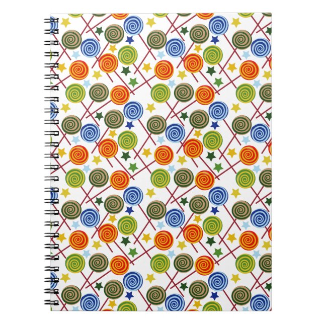 Candy pattern | Lollies pattern | lollipop 61 Notebook (Front)