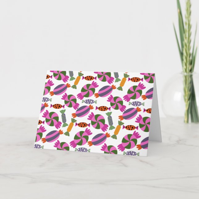 Candy pattern | Lollies pattern | lollipop 6 Card (Front)