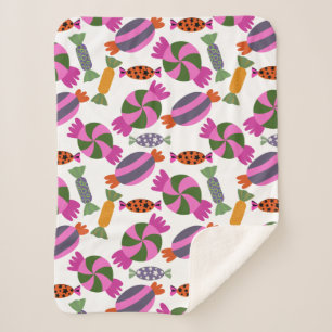 Candy pattern Lollies pattern lollipop 6 Sherpa Blanket