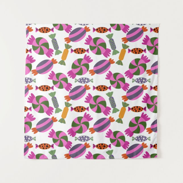 Candy pattern | Lollies pattern | lollipop 6 Tapestry (Front)