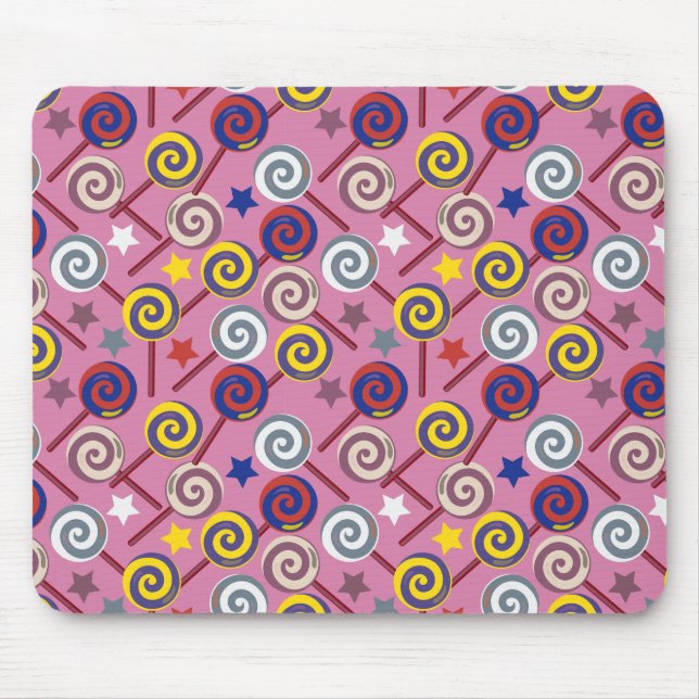 Candy pattern | Lollies pattern | lollipop 7 Mouse Pad (Front)