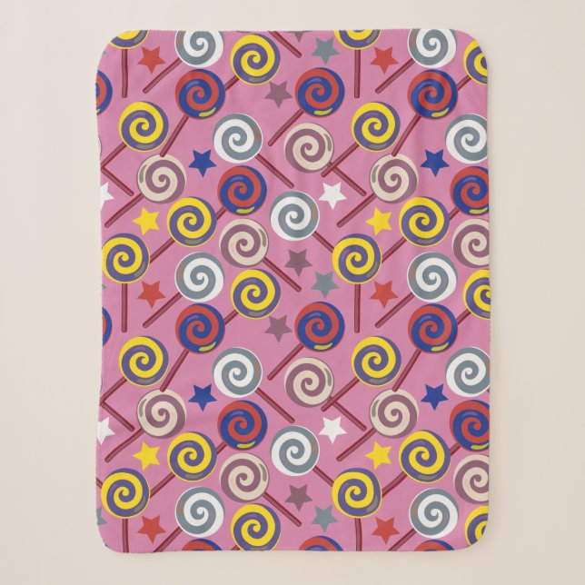 Candy pattern | Lollies pattern | lollipop 7 Sherpa Blanket (Front)