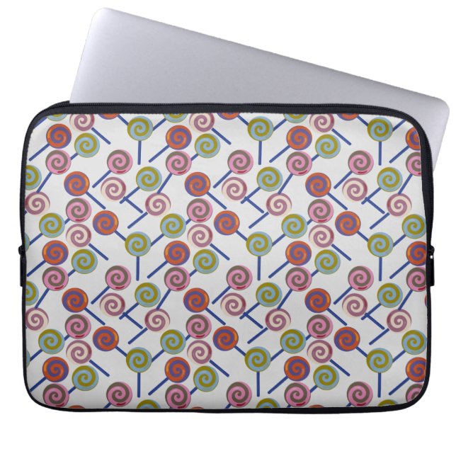 Candy pattern | Lollies pattern | lollipop 8 Laptop Sleeve (Front)