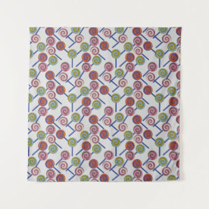 Candy pattern   Lollies pattern   lollipop 8 Tapestry