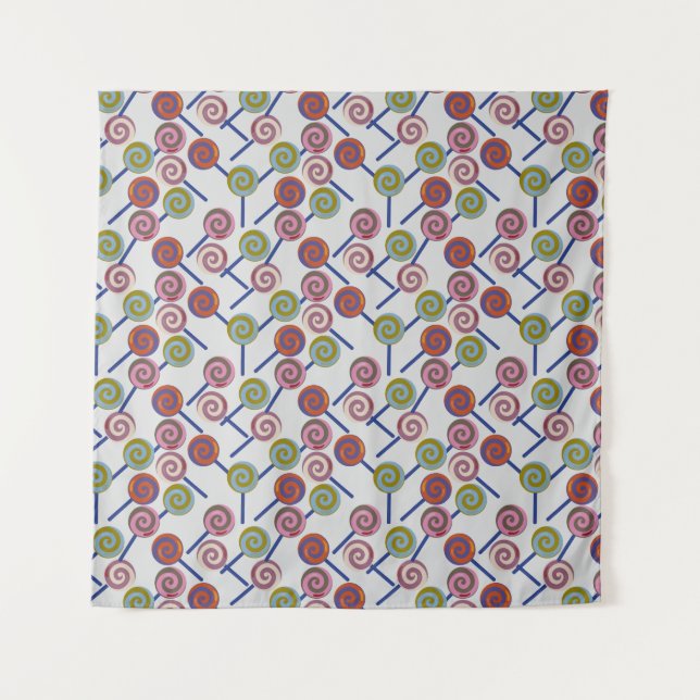 Candy pattern | Lollies pattern | lollipop 8 Tapestry (Front)