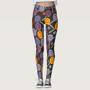 Candy pattern   Lollies pattern   lollipop 9 Leggings