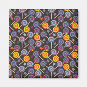 Candy pattern   Lollies pattern   lollipop 9 Magnet