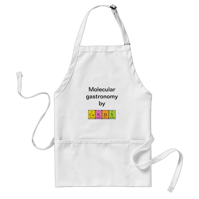 Candy periodic table name apron (Front)