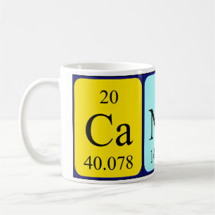 Candy periodic table name mug