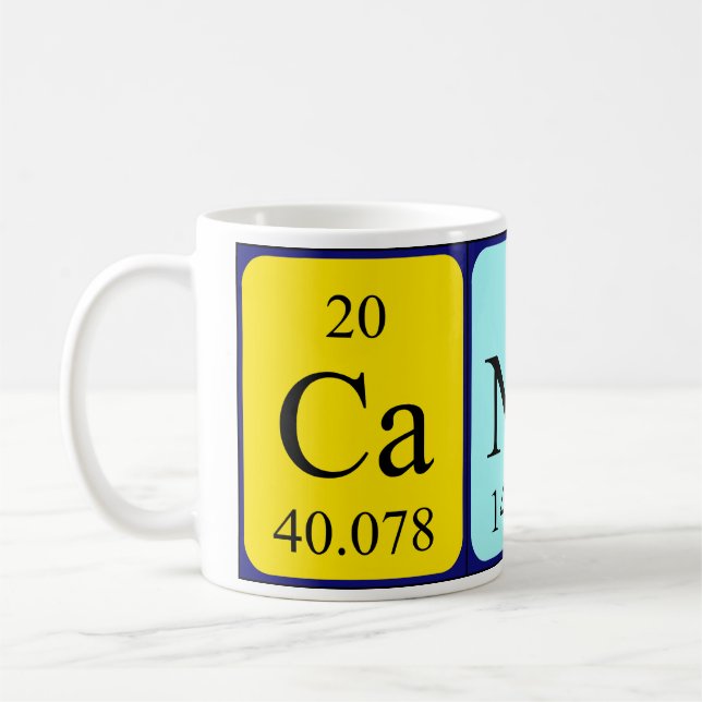 Candy periodic table name mug (Left)