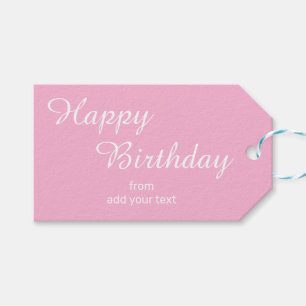 Candy Pink Birthday Gift Tags