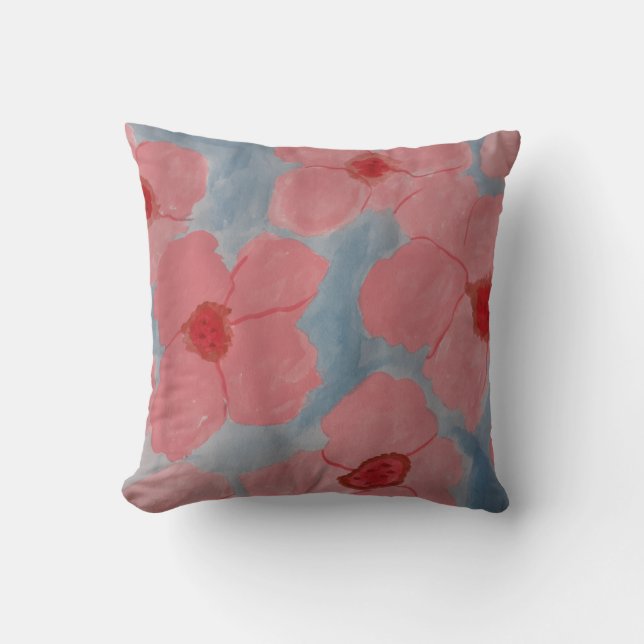 Candy Pink Flowers Cushion (Front)